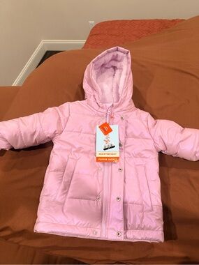 Cat & Jack Lavender Plush-Lined Puffer Jacket - 2T